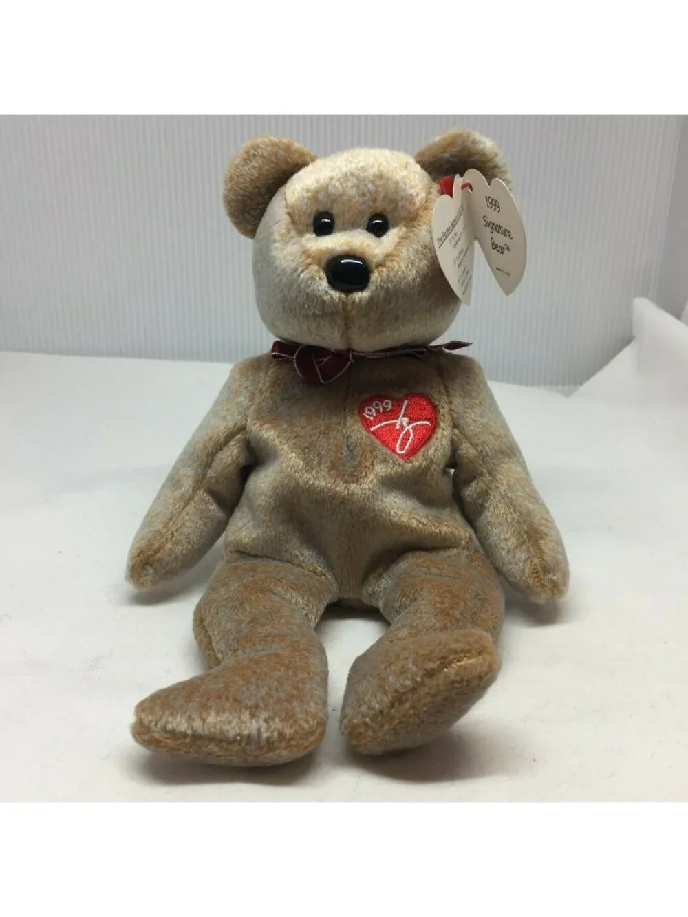 Ty Original Beanie Baby Signature Bear Plush Stuffed Animal Retired W Tag 1999